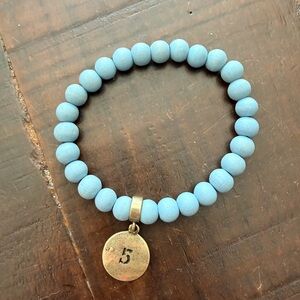 FEED Beaded Bracelet 💙 Number 5 Charm | Stackable & Trendy